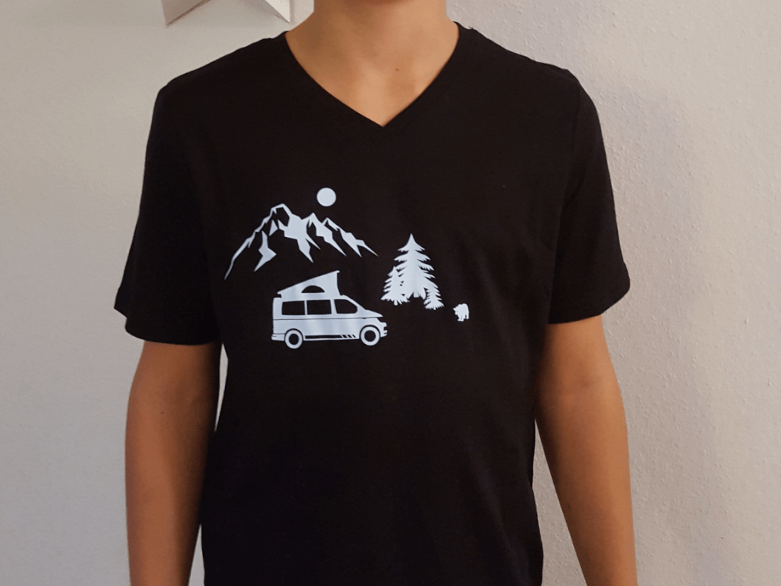 Individuelles Camper T-Shirt und Design - Campingbus Vergleich